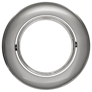 Ceiling downlight frame, round, GU10, movable, pearl chrome/nickel, aluminium, IP20