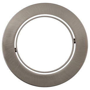 Ceiling downlight frame, round, GU10, movable, satin nickel, aluminium, IP20
