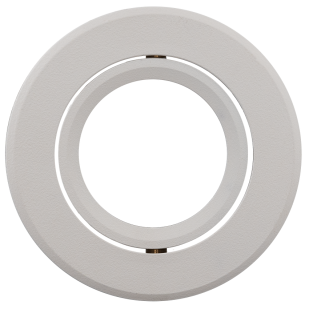 Ceiling downlight frame, round, GU10, movable, white, aluminium, IP20
