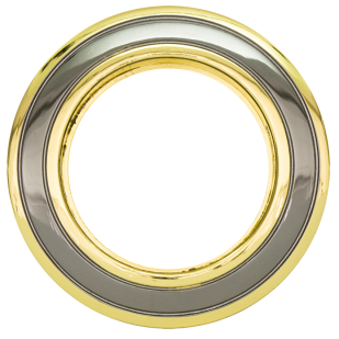 Ceiling downlight frame, round, GU10, fixed, graphite/gold, aluminium, IP20