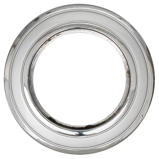 Ceiling downlight frame, round, GU10, fixed, pearl chrome/nickel, aluminium, IP20