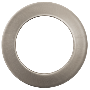 Ceiling downlight frame, round, GU10, fixed, satin nickel, aluminium, IP20