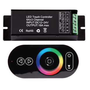 RF TOUCH контролер за RGB светодиодно осветление 12-24 V DC, 3x6A