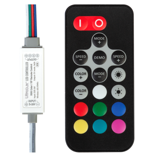 RF Мини контролер за RGB светодиодно осветление, 5-24V DC, 6A