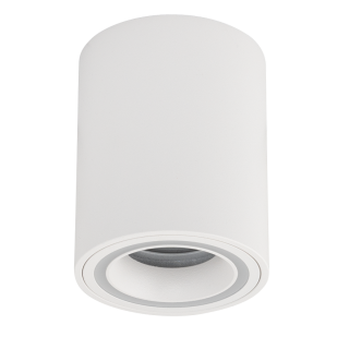 Ceiling downlight for surface mounting round, GU10, fixed, white, IP20