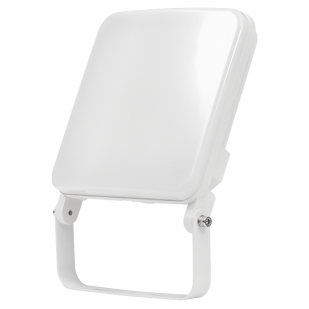LED floodlight,  low glare, white housing 30W, 4200K, 220V-240V AC, IP65
