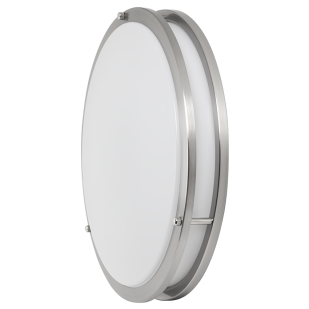 Декоративна LED плафониера 36W, 4200K, сатиниран никел